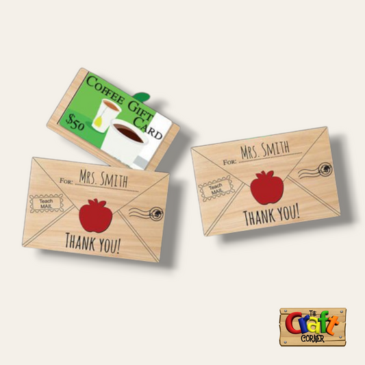 Gift card holder: Teacher mail