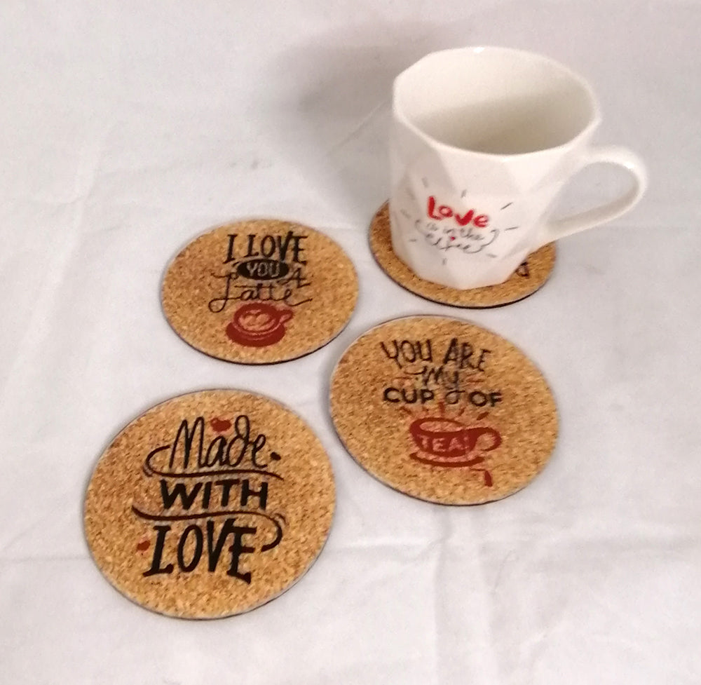 Wooden printed coasters (set of 4)