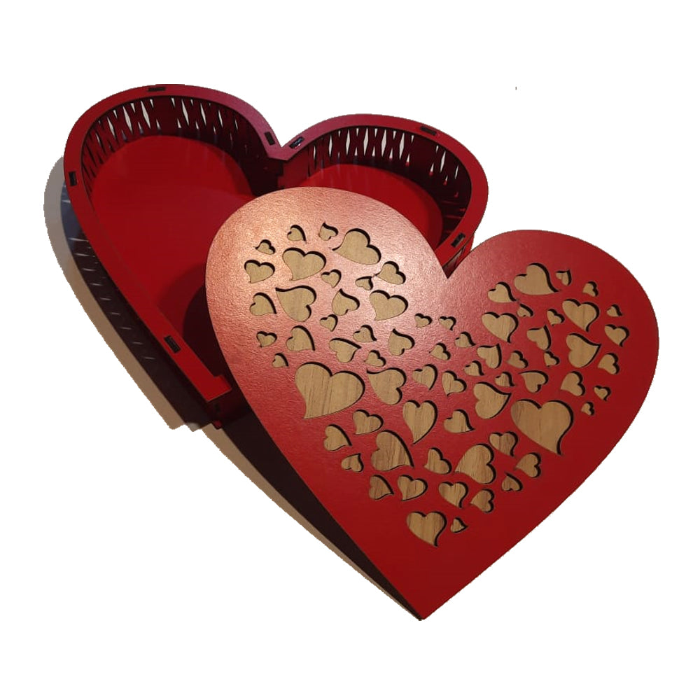 Wooden heart box