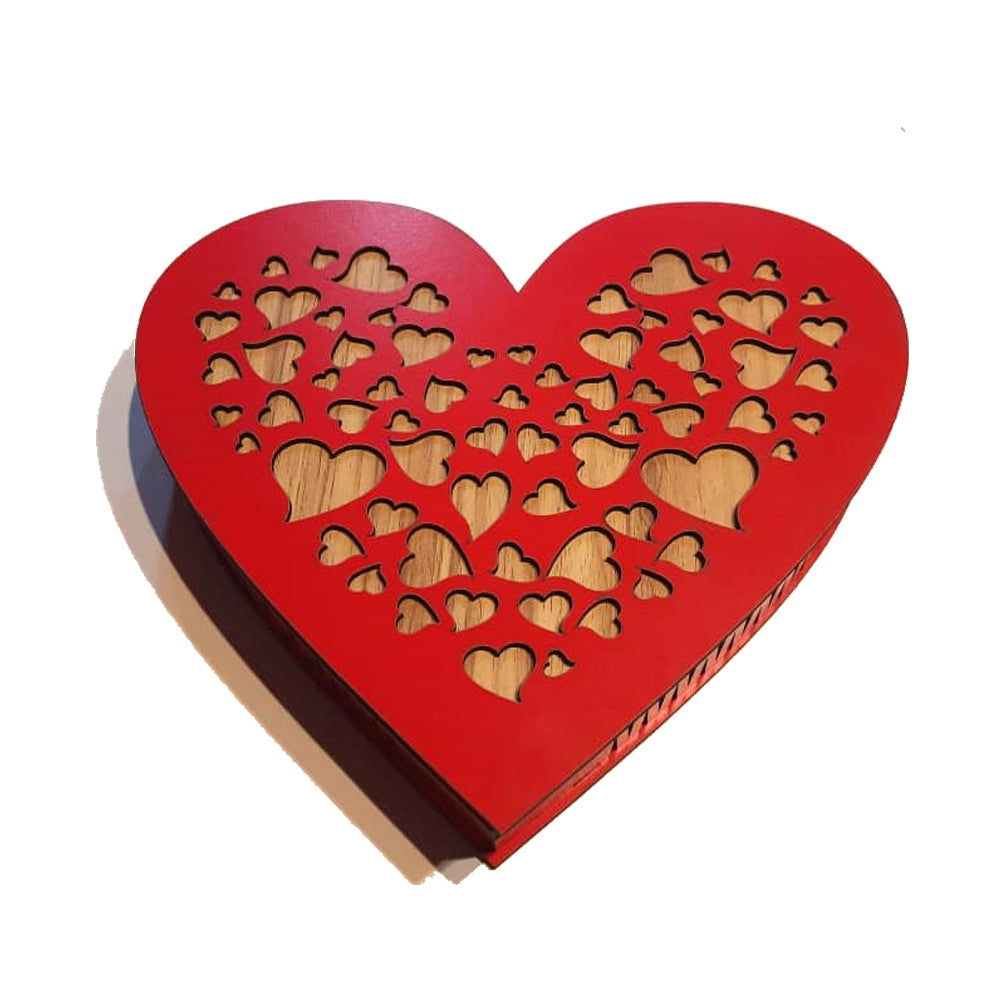 Wooden heart box