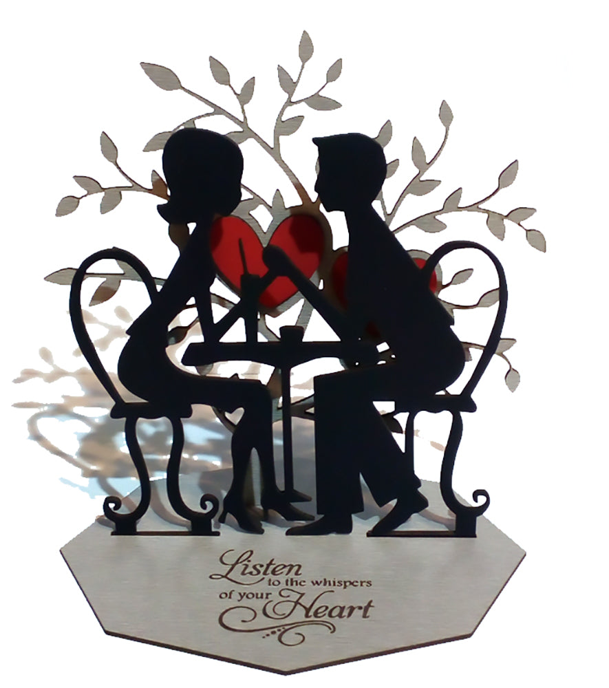 Valentine wooden layered stand