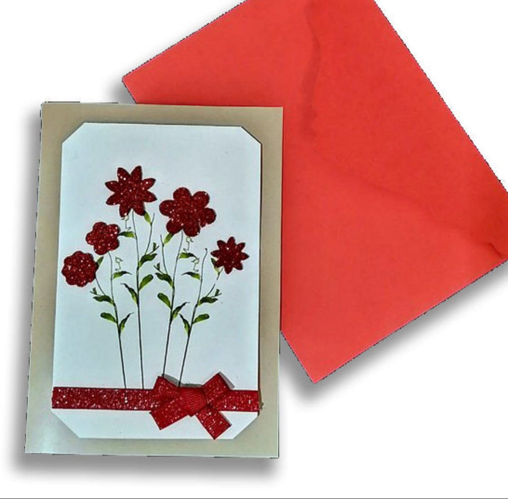Flower bouquet card