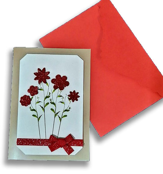 Flower bouquet card