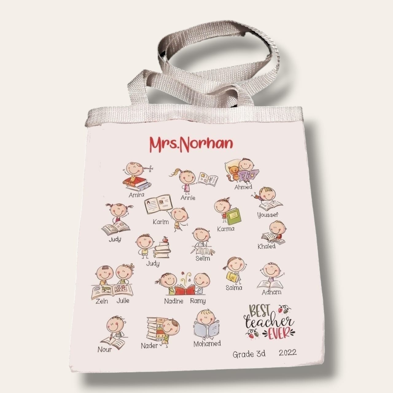 Teacher totebag (cartoon class)