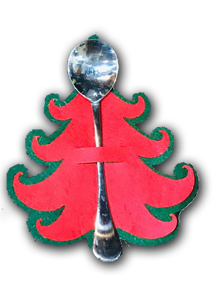 Christmas tree Felt Cutlery Holder (set of 4)