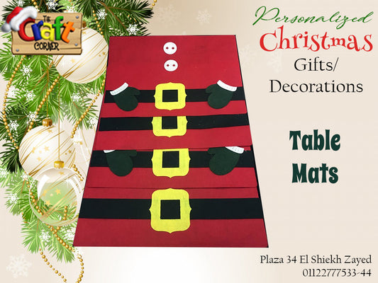 Layered felt tablemats (Set of 4).. Santa Suit