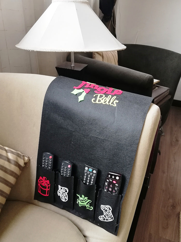 Christmas sofa remote organizer