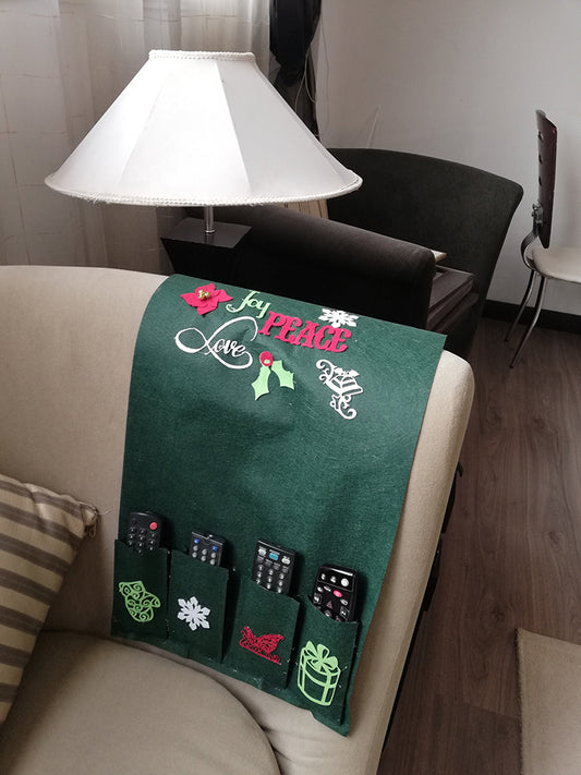 Christmas sofa remote organizer