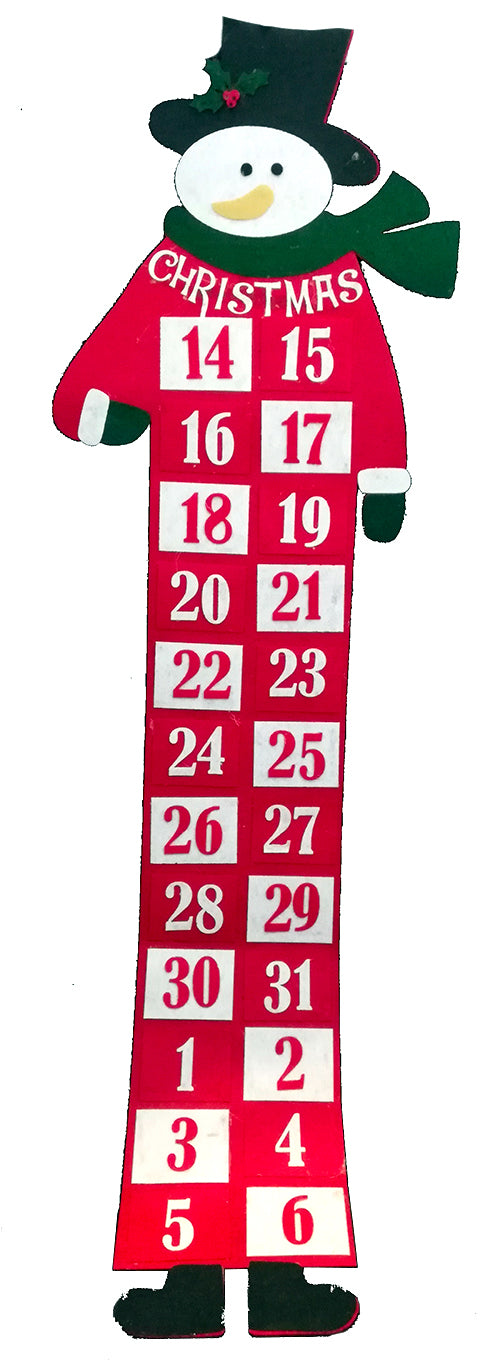 Felt Christmas Advent Calendar (Snowman)