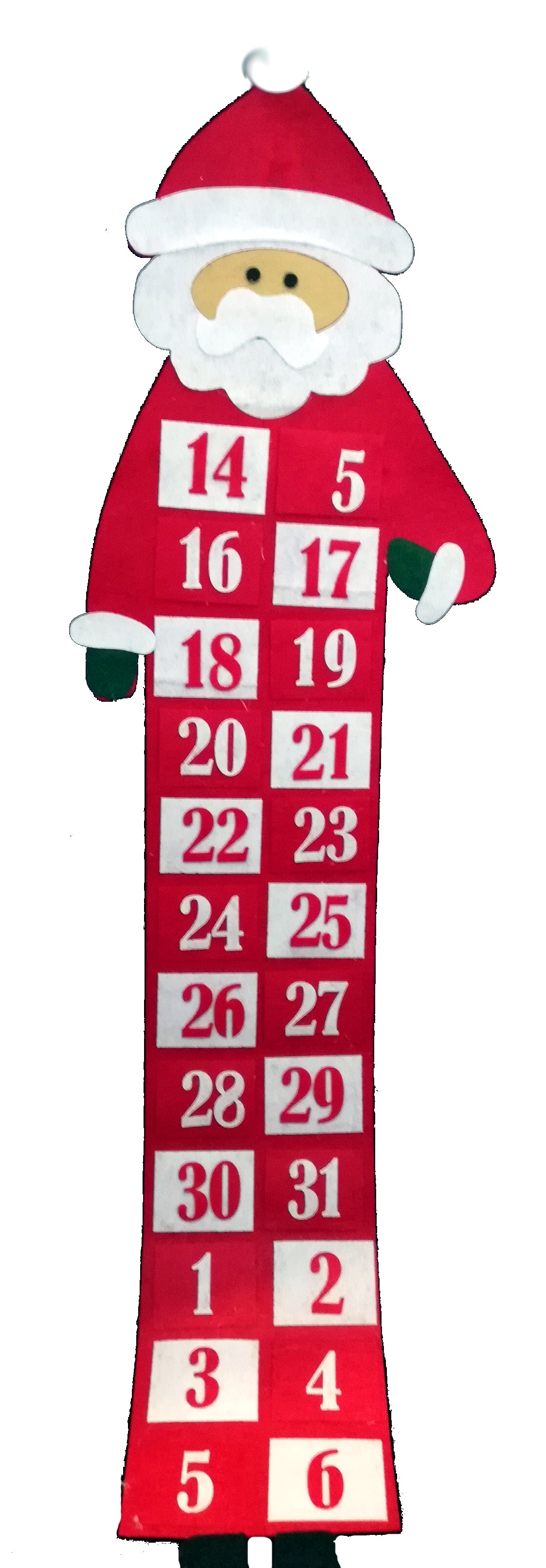 Felt Christmas Advent Calendar (Santa)