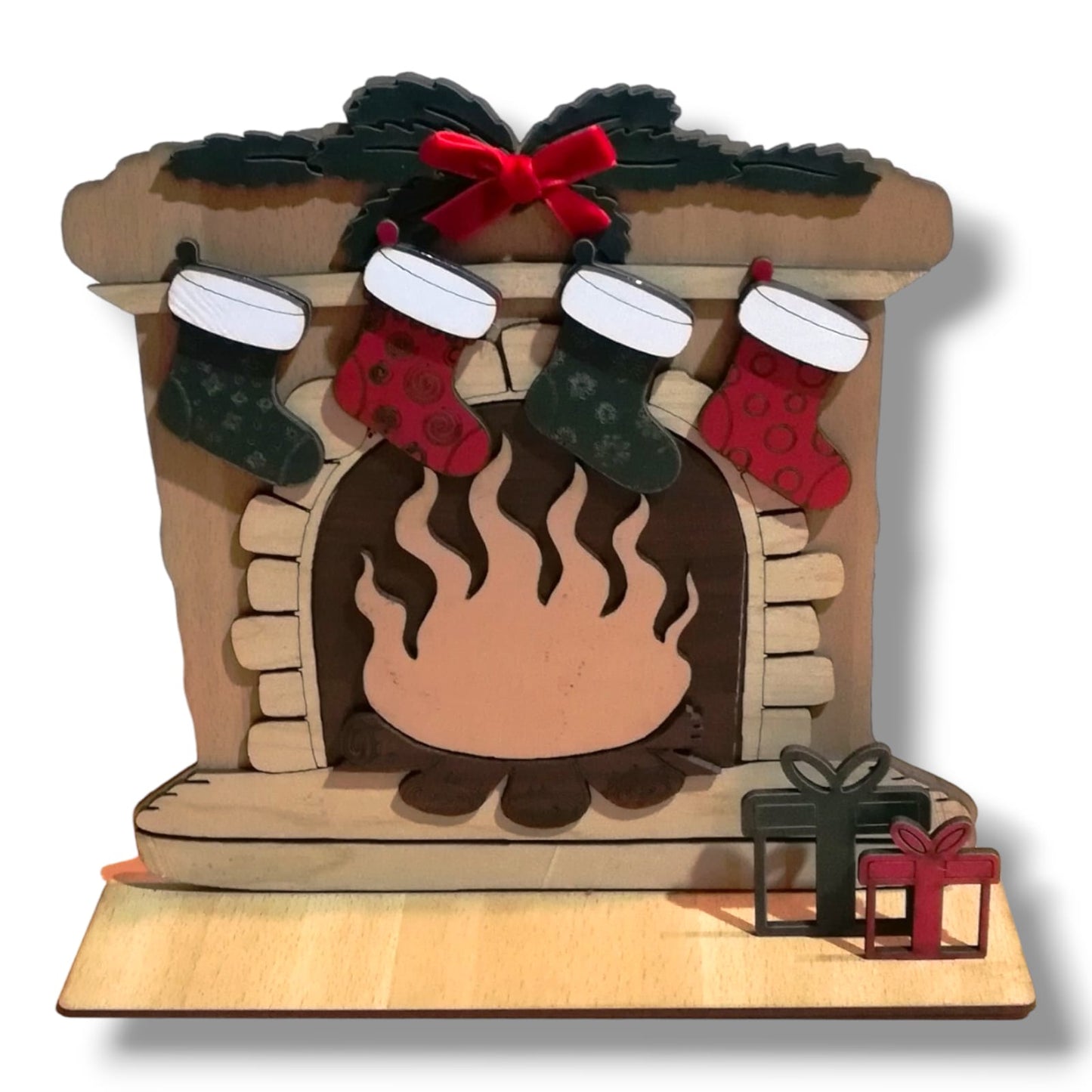 Personalized Fireplace Christmas Stand