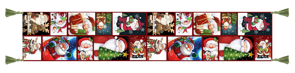 Table runner: Canvas printed Christmas table runner (squares)