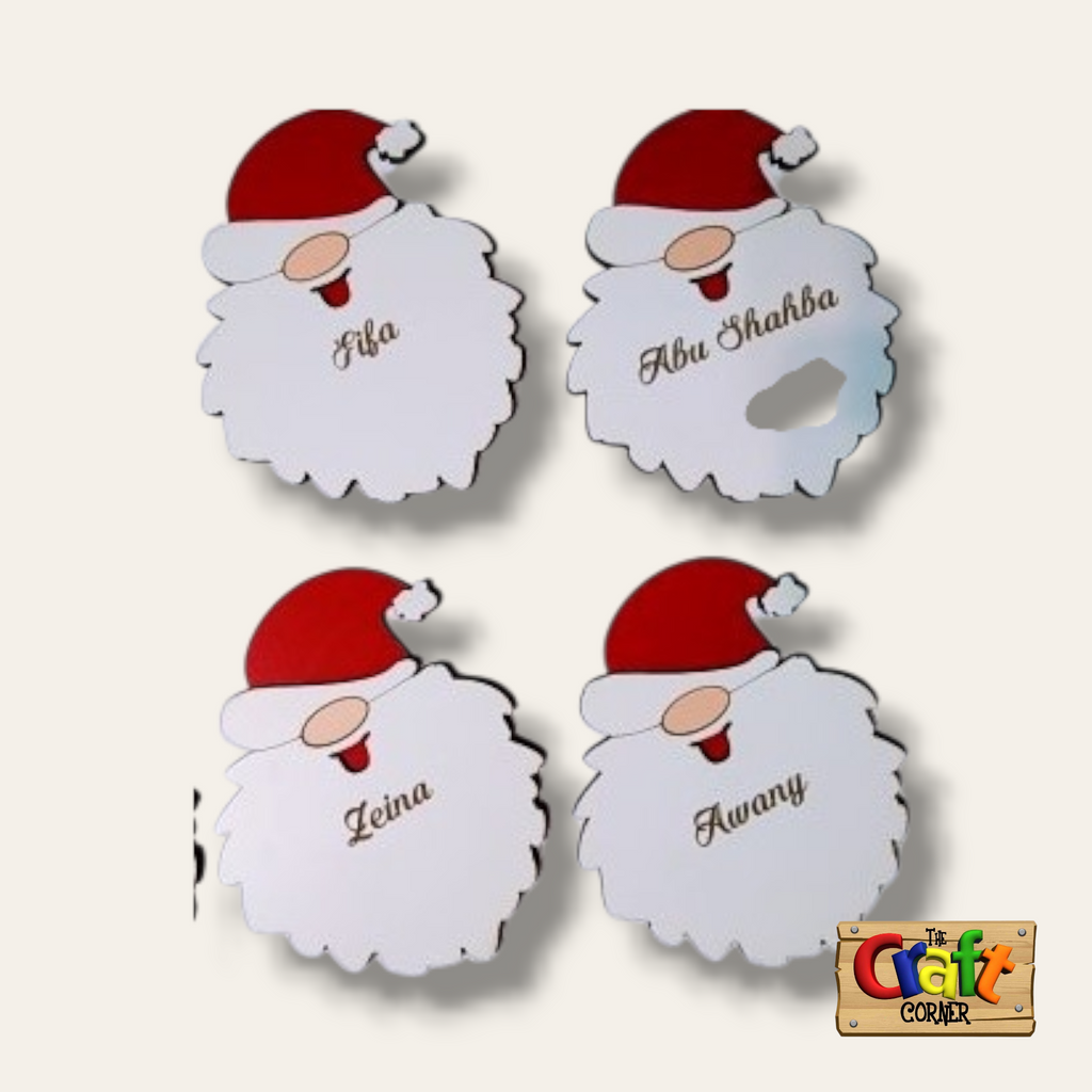 Coaster: Wooden Layered Santa coaster set