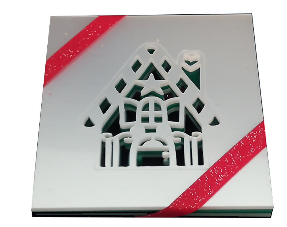Coaster: Acrylic Christmas coasters (set of 4) style 2