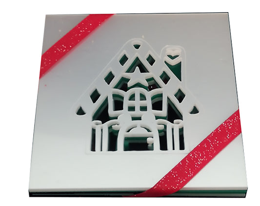 Coaster: Acrylic Christmas coasters (set of 4) style 2