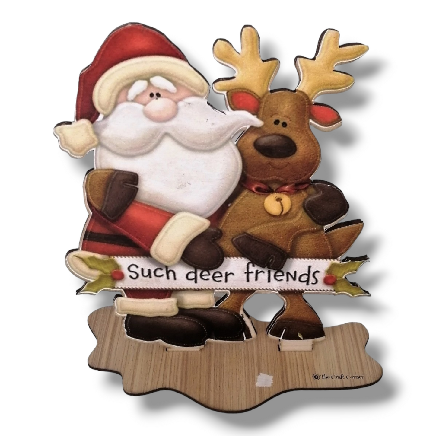 Wooden printed 2D such deer friends stand