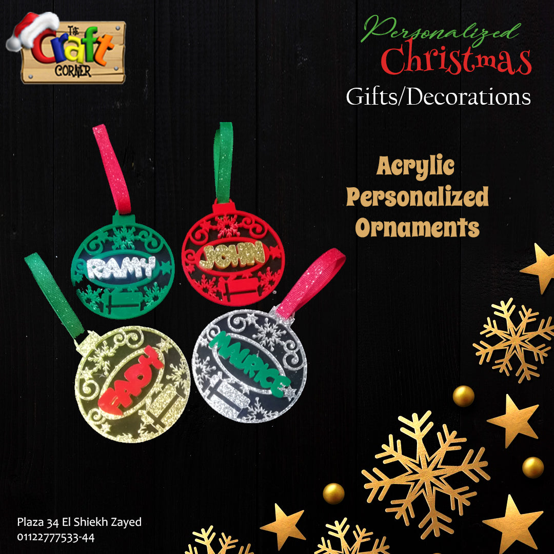 Personalized Acrylic Christmas ornaments
