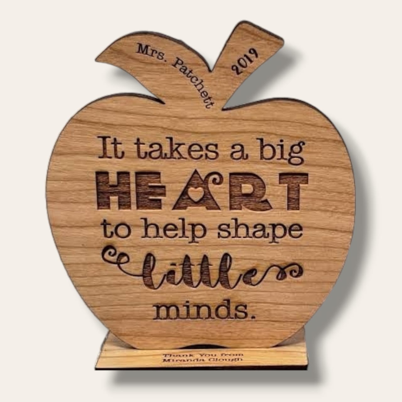 Wooden apple stand for teacher