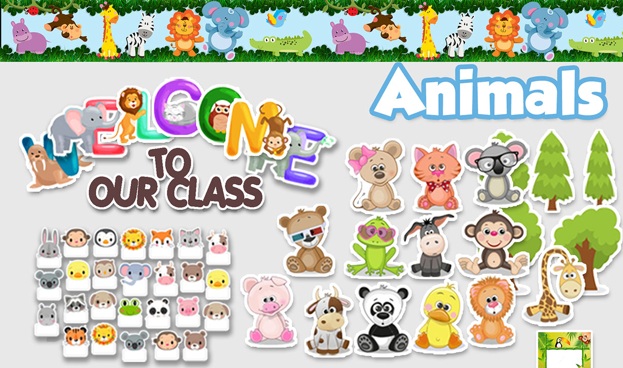 Animals Welcome Board Set