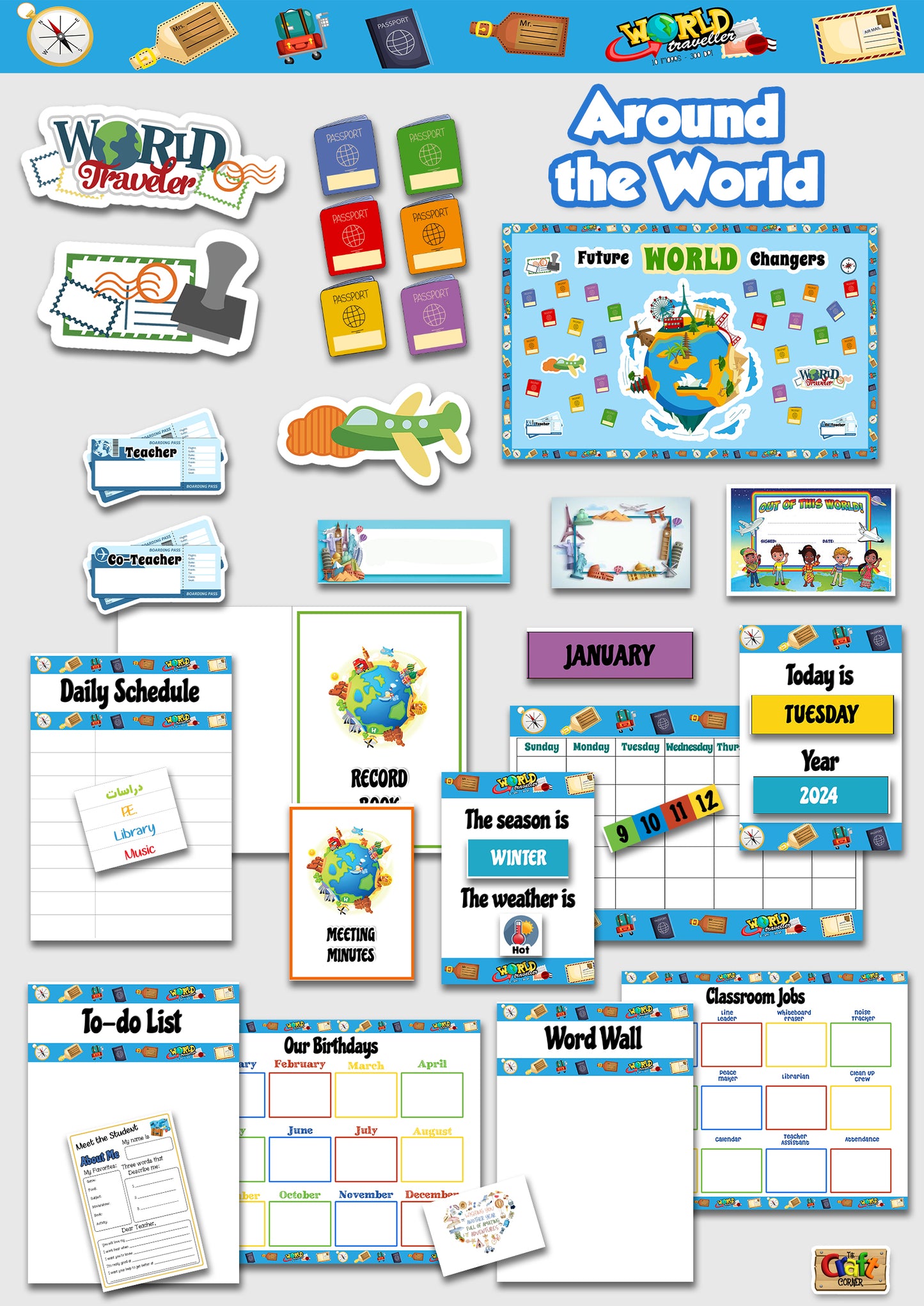 Around the world Classroom theme