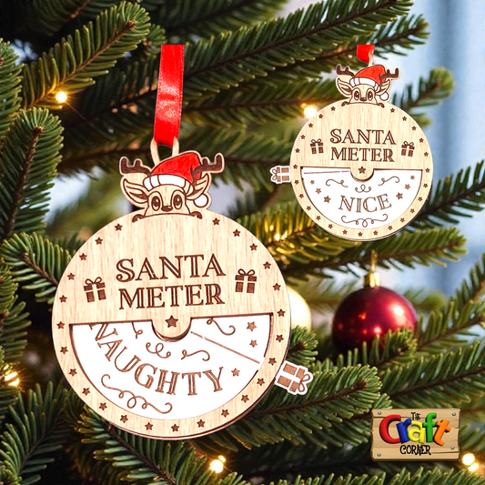 Ornament/wall decor: Interactive Santa meter ornament