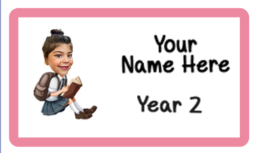""Caricature personalized (Girls) Labels"
