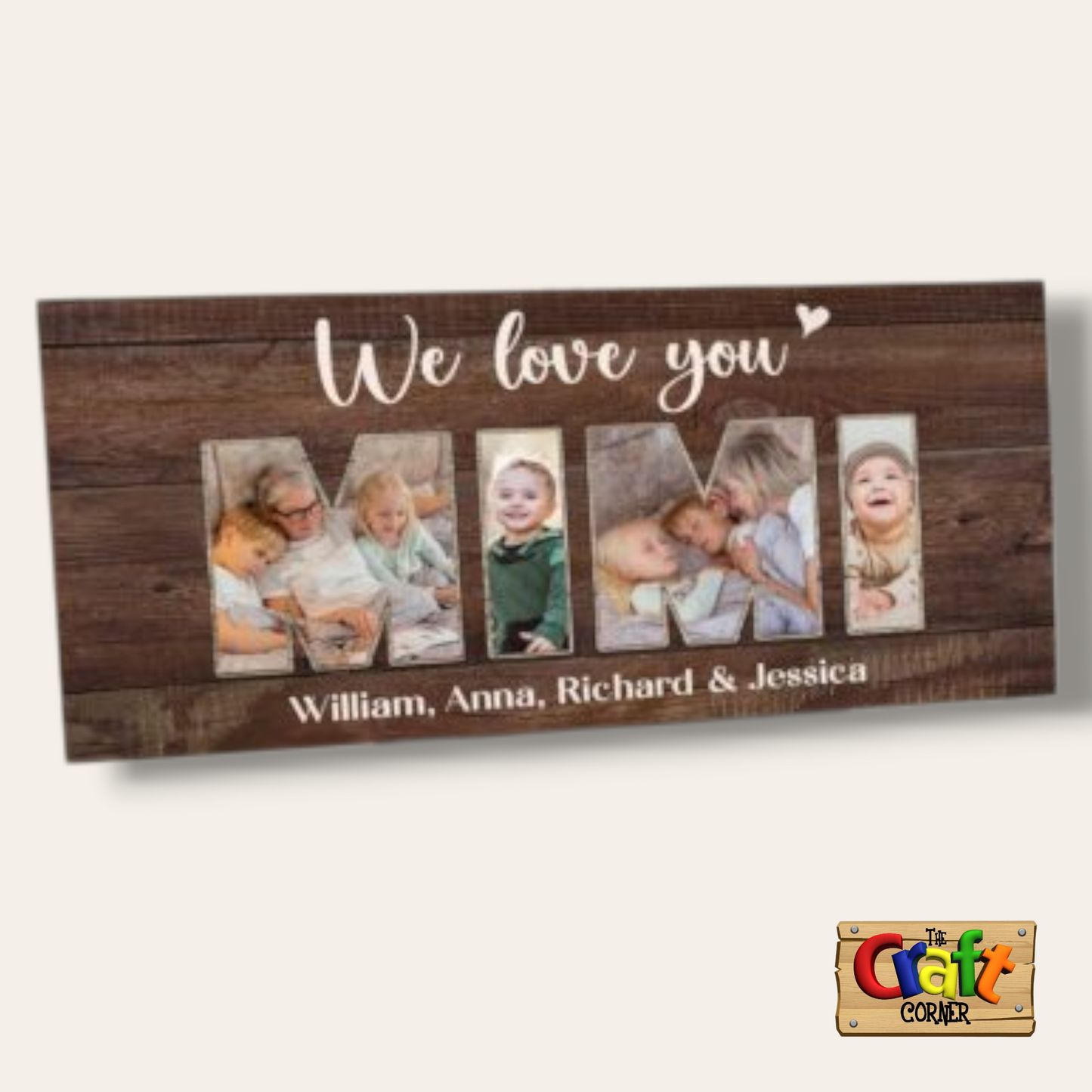 Board: "We love you" Photo canvas