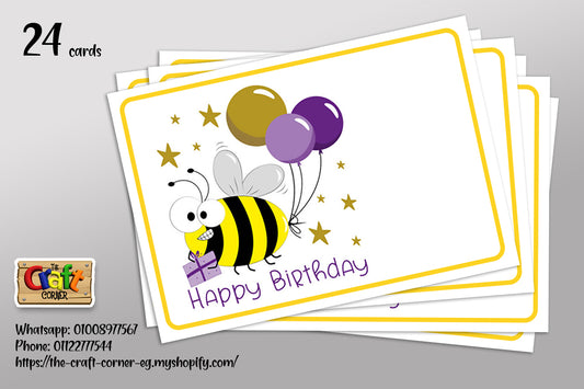 Bees birthday cards