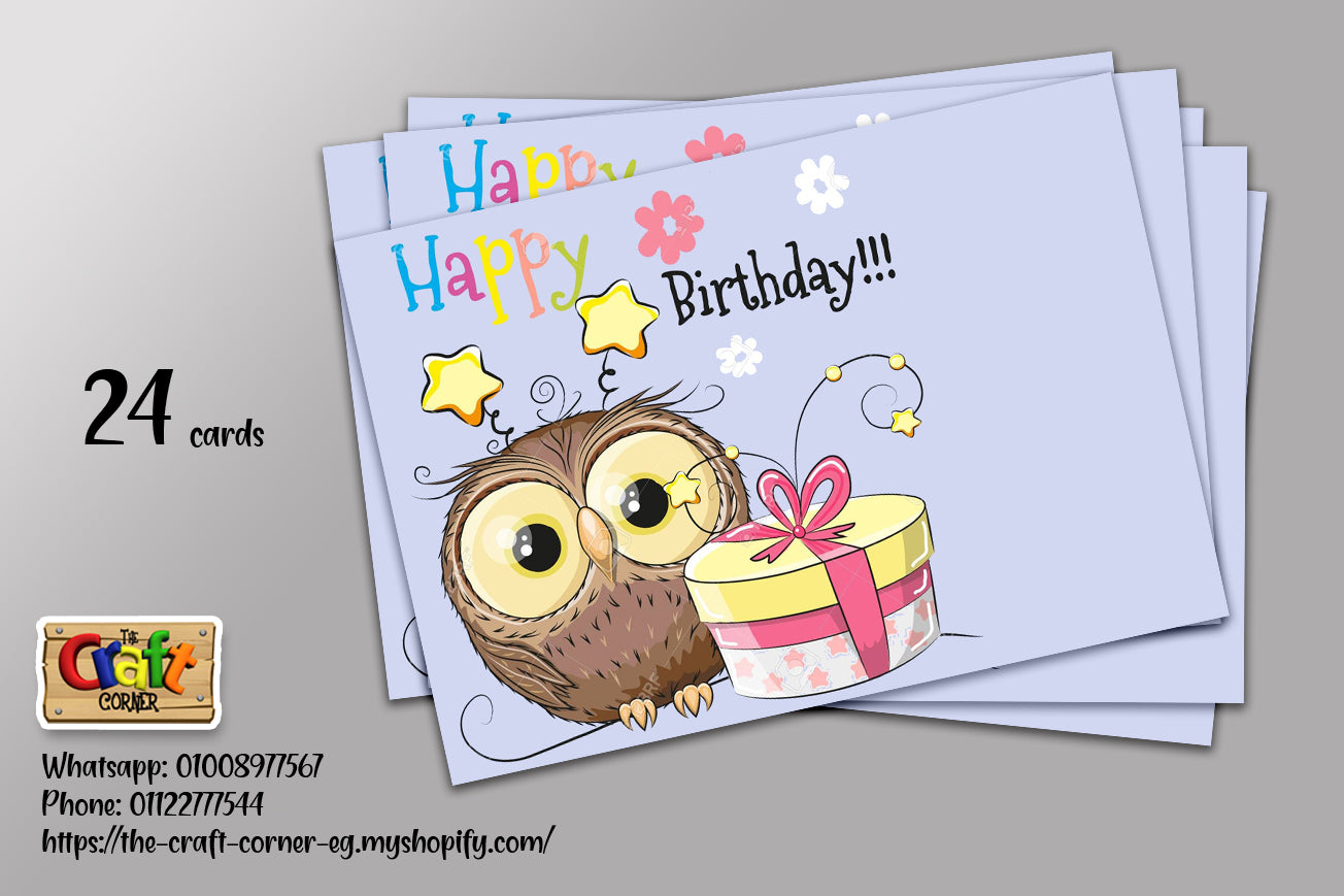 Owls birthday cards