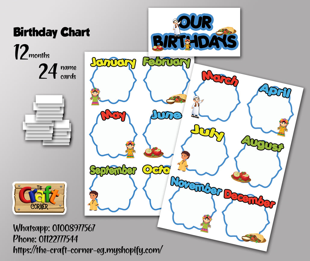 Balady Birthday Chart Set