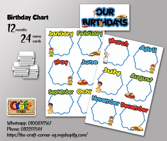 Balady Birthday Chart Set