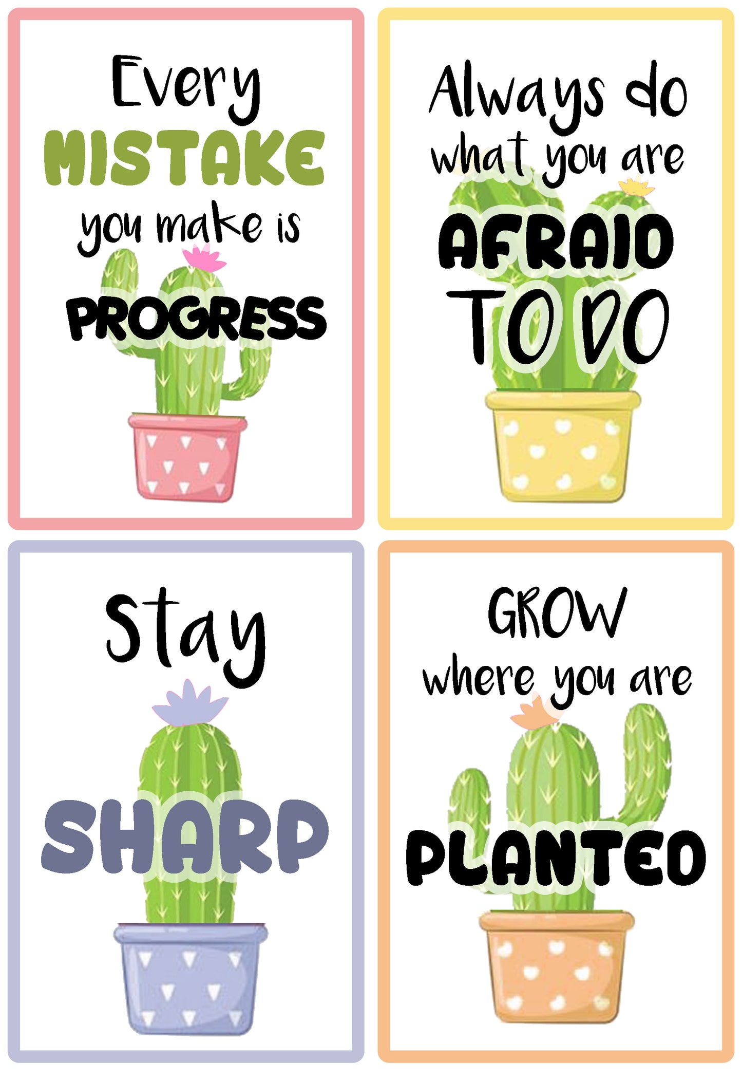 Cactus Welcome Board Set
