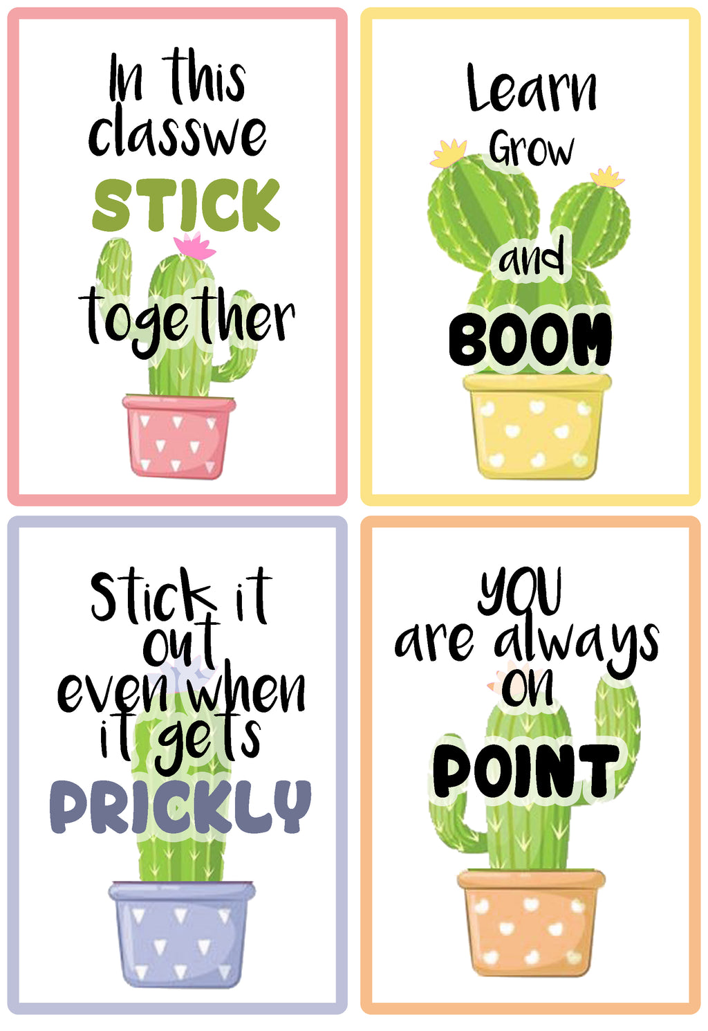 Cactus Welcome Board Set