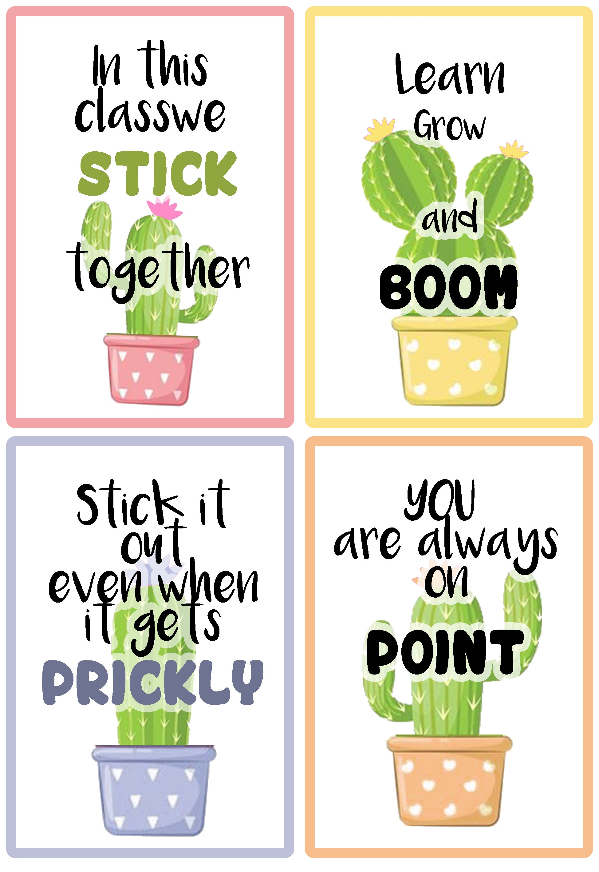 Cactus Welcome Board Set