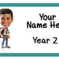 ""Caricature Personalized (Boys) Labels"