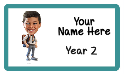 ""Caricature Personalized (Boys) Labels"