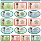 ""Caricature Personalized (Boys) Labels"