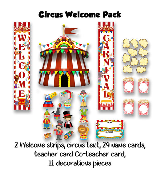 Circus Welcome Board Set