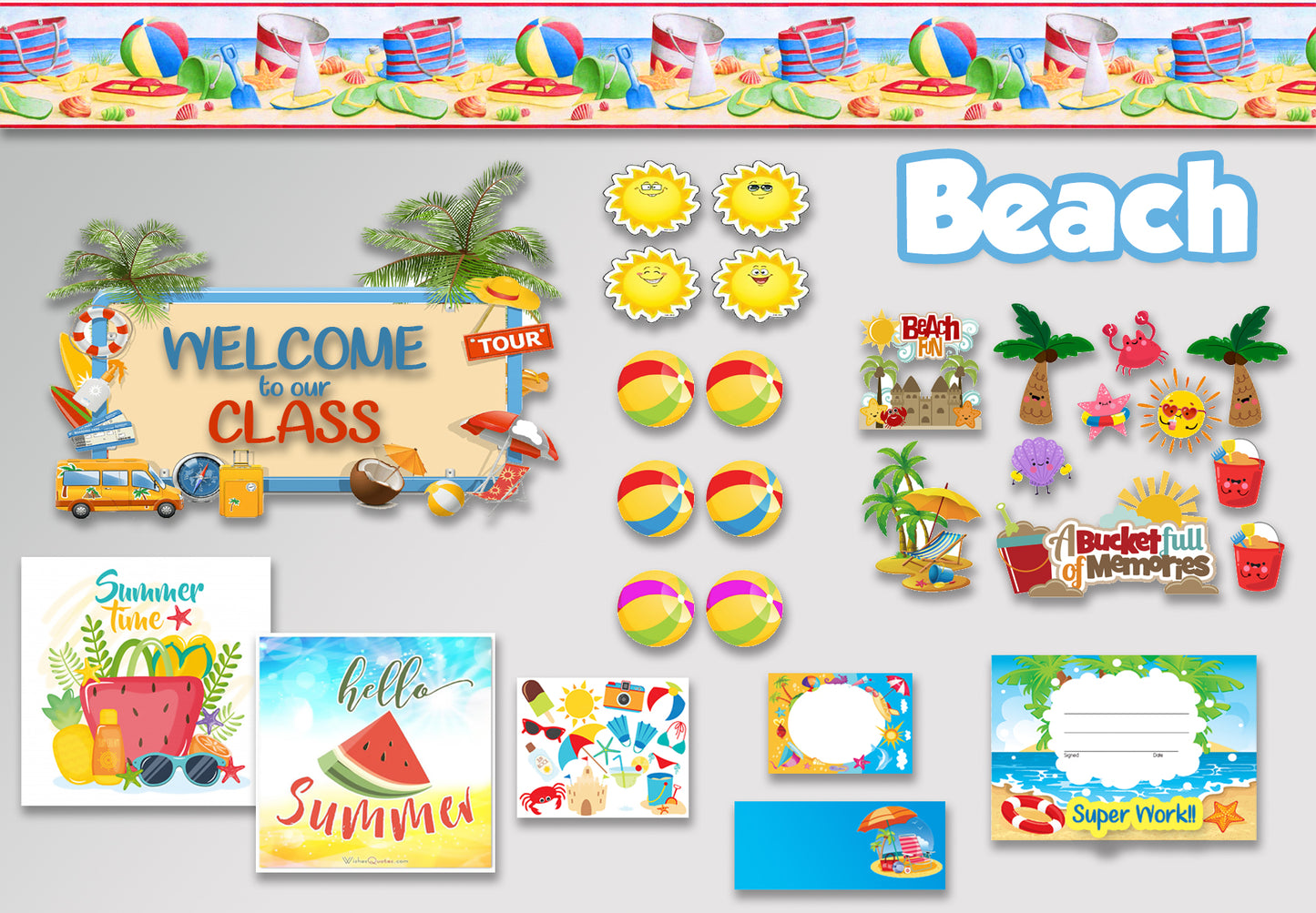 Beach Welcome Board Set