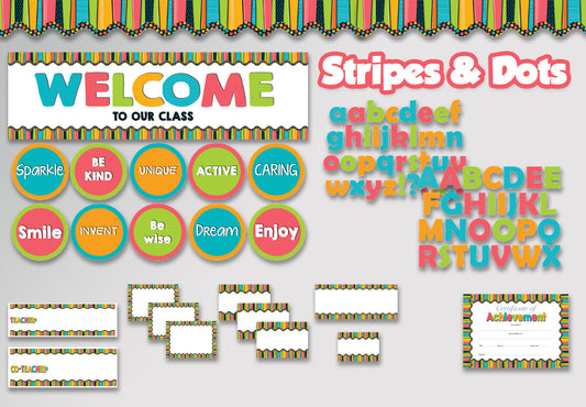 Stripes and Dots Classroom theme