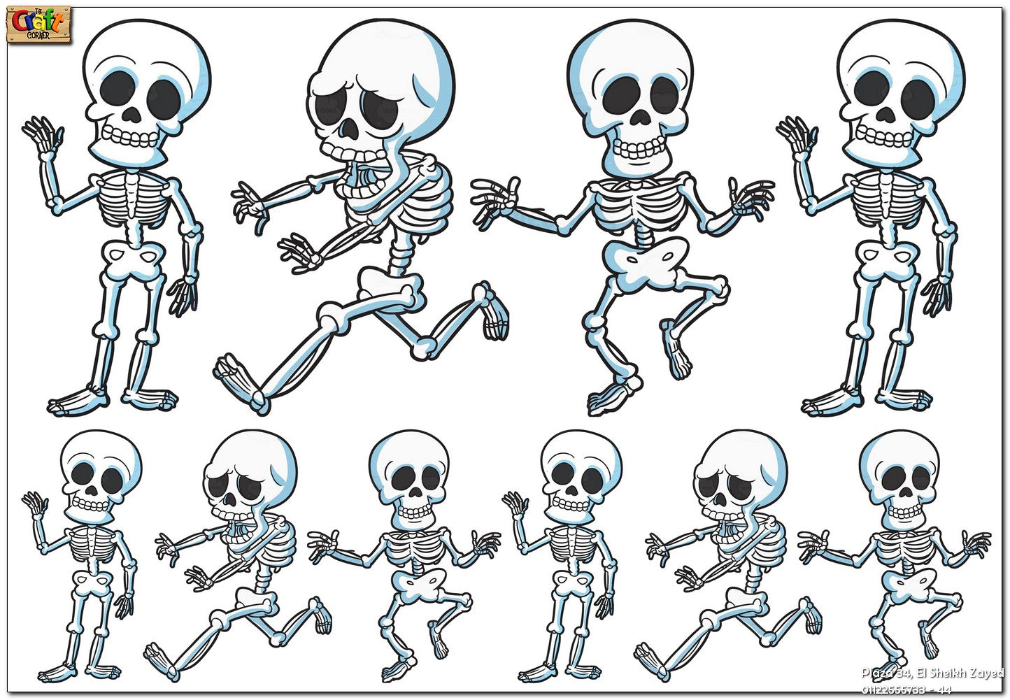 Halloween cutouts (Skeletons)