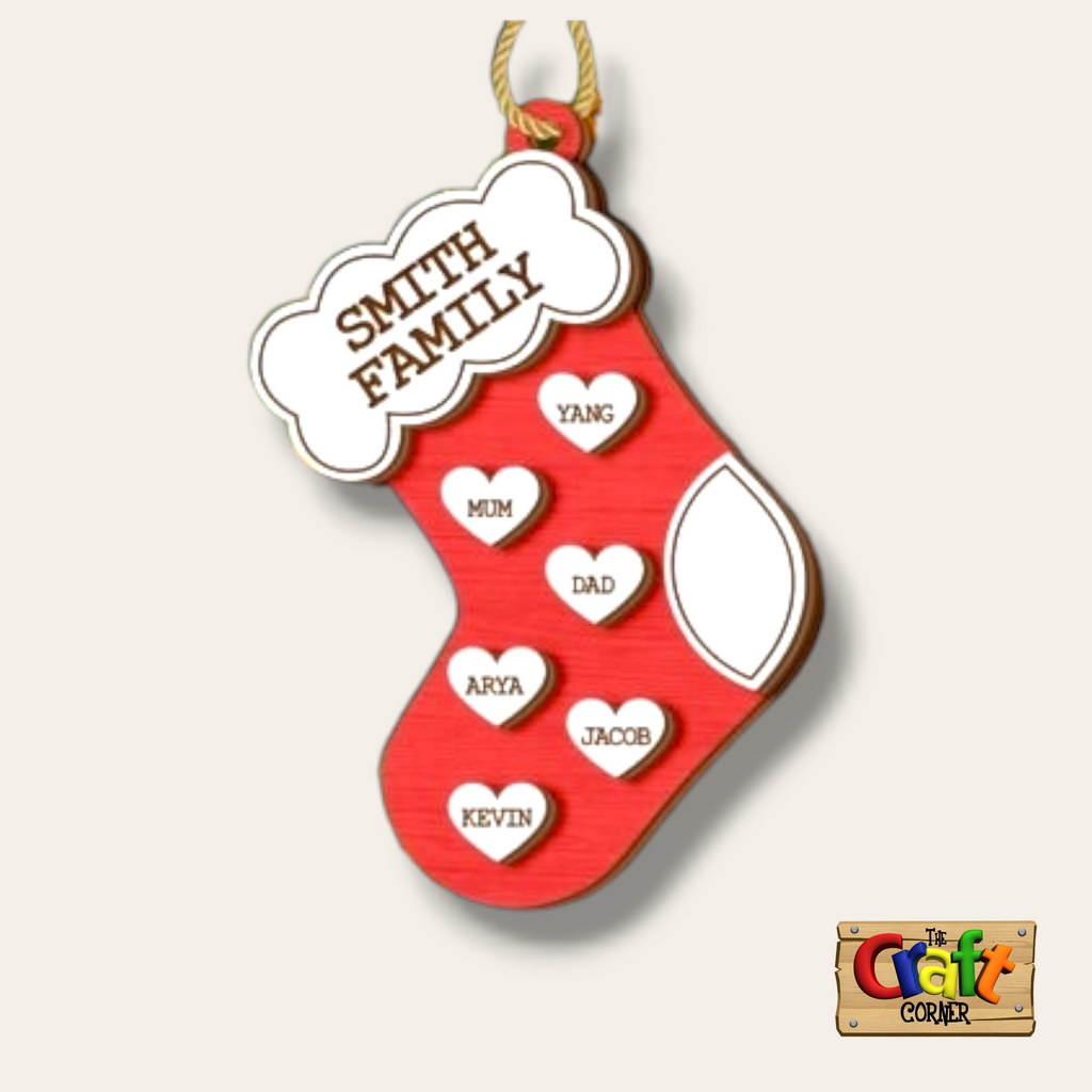 Ornament : Family personalized stocking