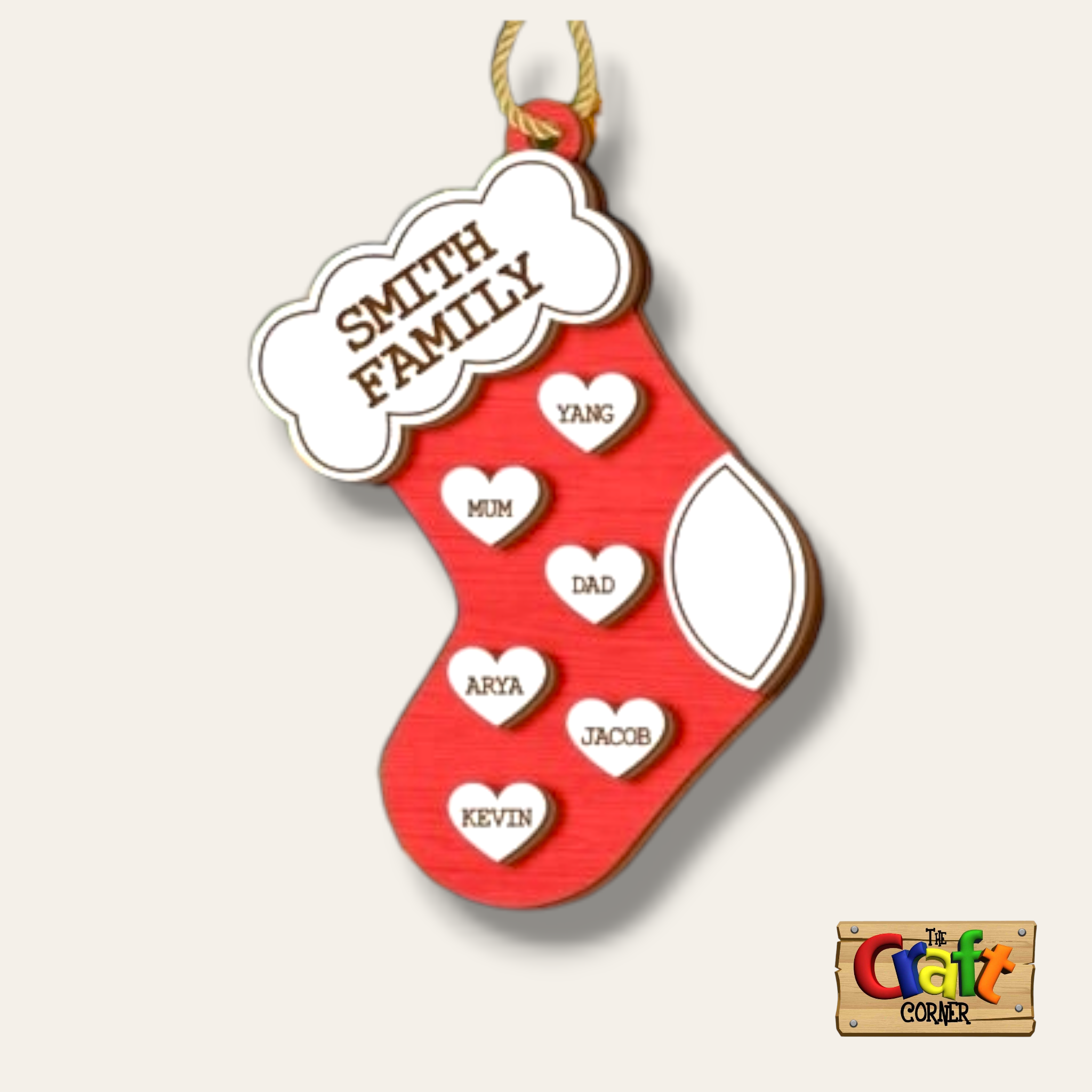Ornament : Family personalized stocking