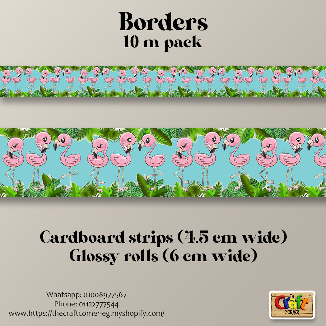 Flamingos border