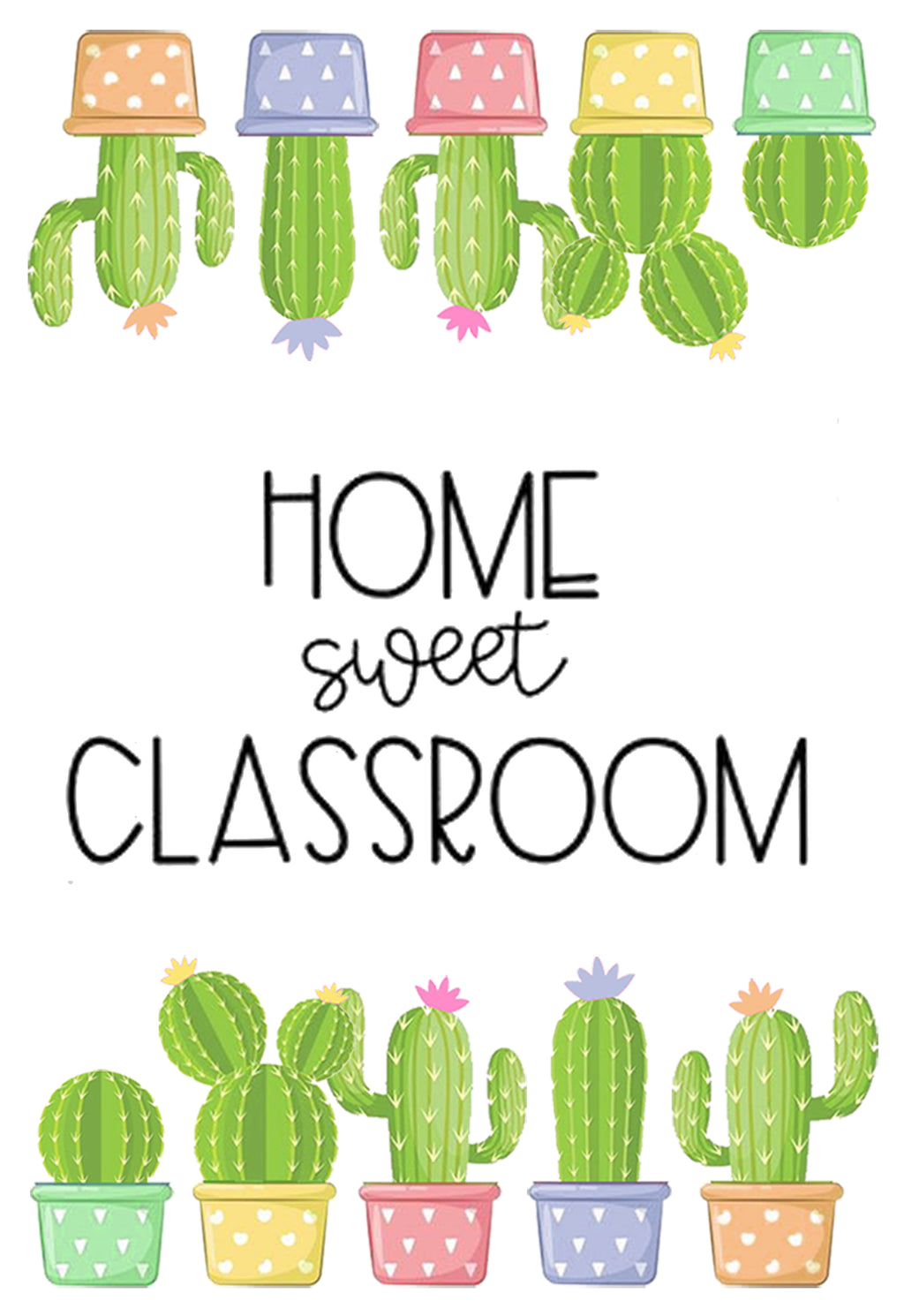 Cactus Welcome Board Set