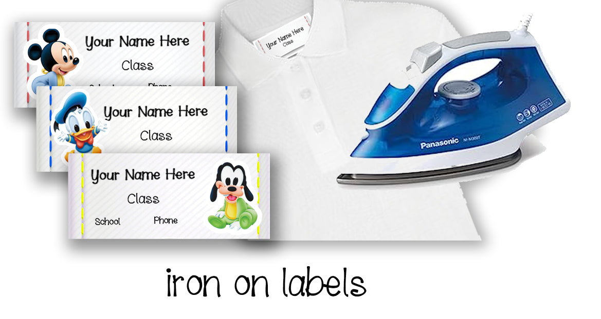 ""Baby Mickey" School labels packs