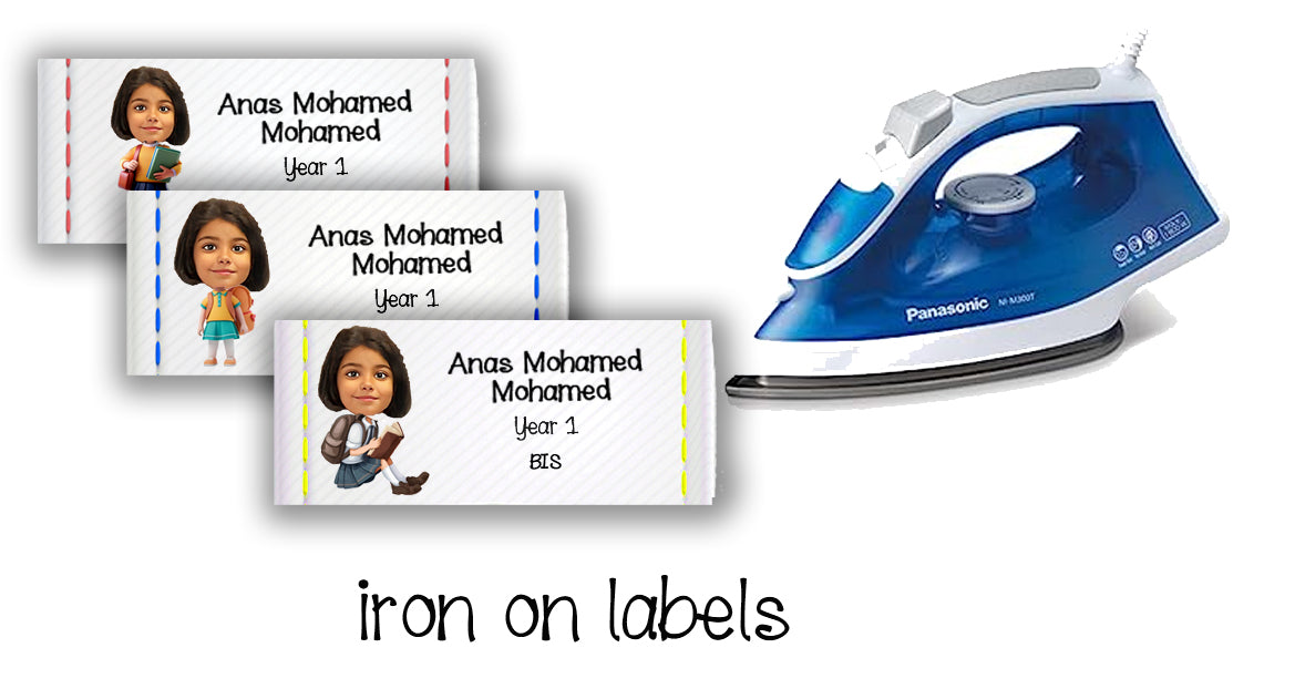 ""Caricature personalized (Girls) labels packs