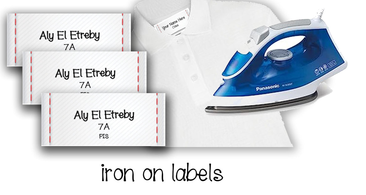 ""Plain labels B&W" School labels packs