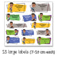 ""Caricature Personalized (Boys) Labels"