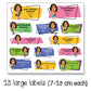 ""Caricature personalized (Girls) Labels"